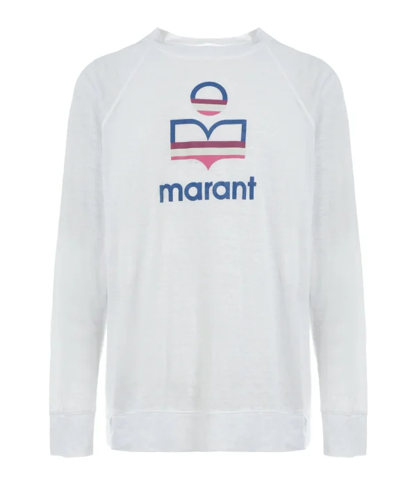 Service Clients Dédié MARANT ÉTOILE Tee-shirt Kiefferf Lin Blanc 1