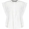 MARANT ÉTOILE Top Leaza Coton Blanc Officielle 22