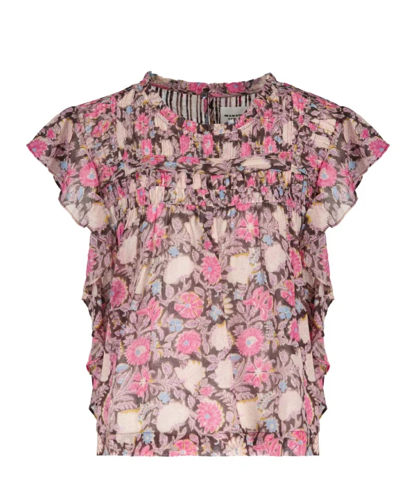 MARANT ÉTOILE Top Layona Coton Fleuri exclusivement disponibles 1