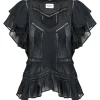 MARANT ÉTOILE Top Madrana Coton Noir Nouveau 20