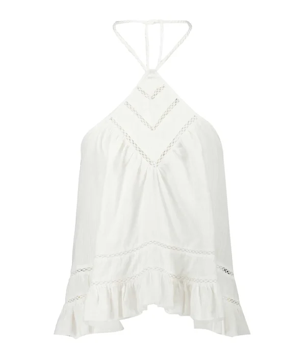 boutique en france MARANT ÉTOILE Top Lisio Coton Blanc 1