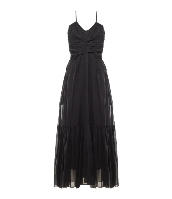 Paiement sécurisé MARANT ÉTOILE Robe Longue Giana Coton Noir 1