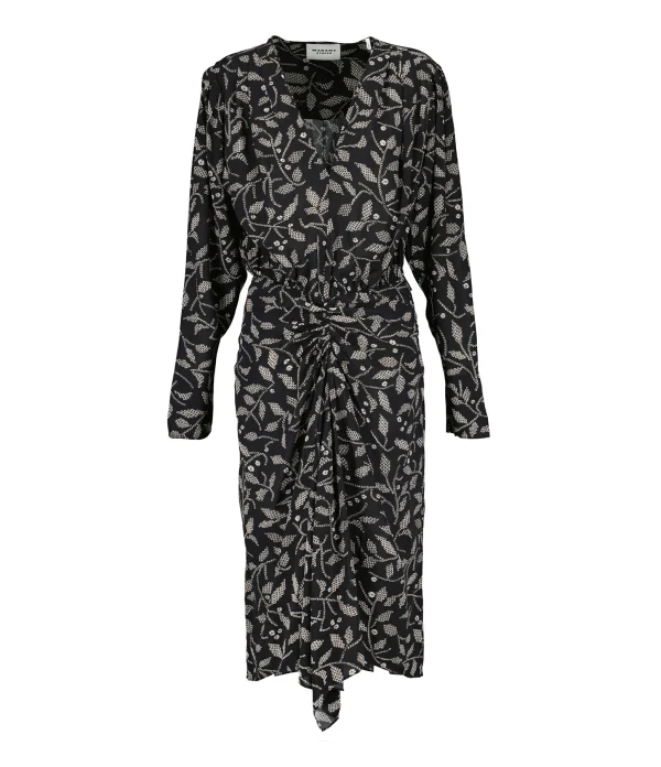 MARANT ÉTOILE Robe Mi-longue Danalia Noir officiel 1