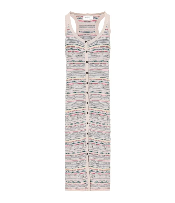 MARANT ÉTOILE Robe Longue Haro Lin Écru outlet 1