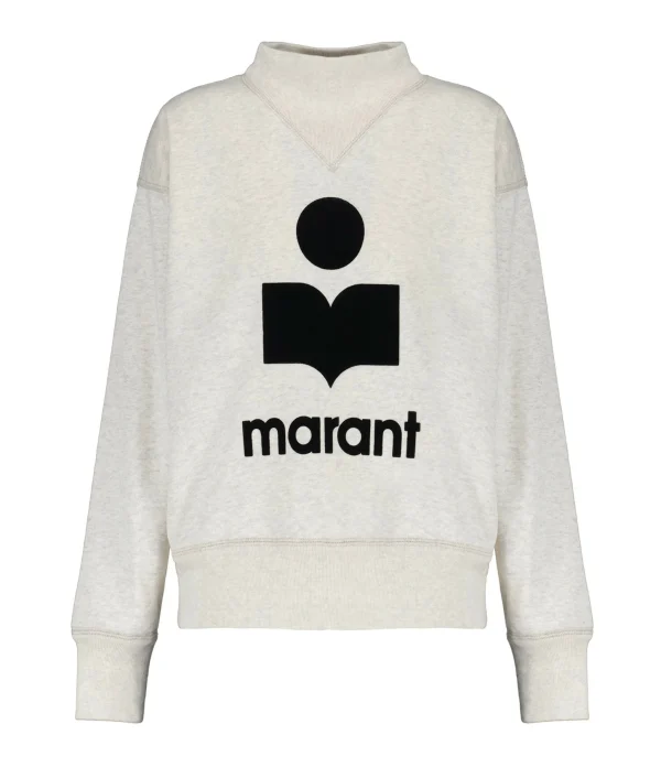 grande marque pas cher MARANT ÉTOILE Sweatshirt Moby Coton Écru 1