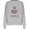 MARANT ÉTOILE Sweatshirt Moby Coton Gris Dernières Nouveautés 19