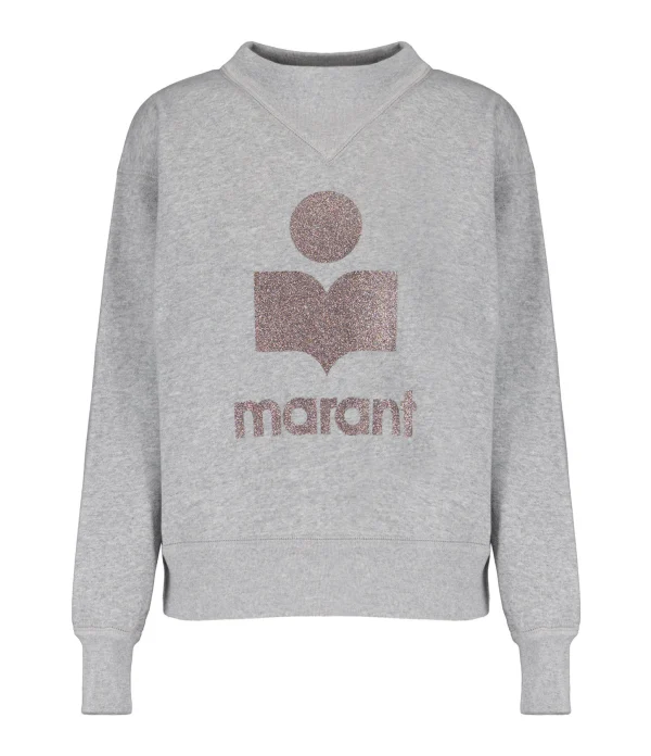 MARANT ÉTOILE Sweatshirt Moby Coton Gris Dernières Nouveautés 1