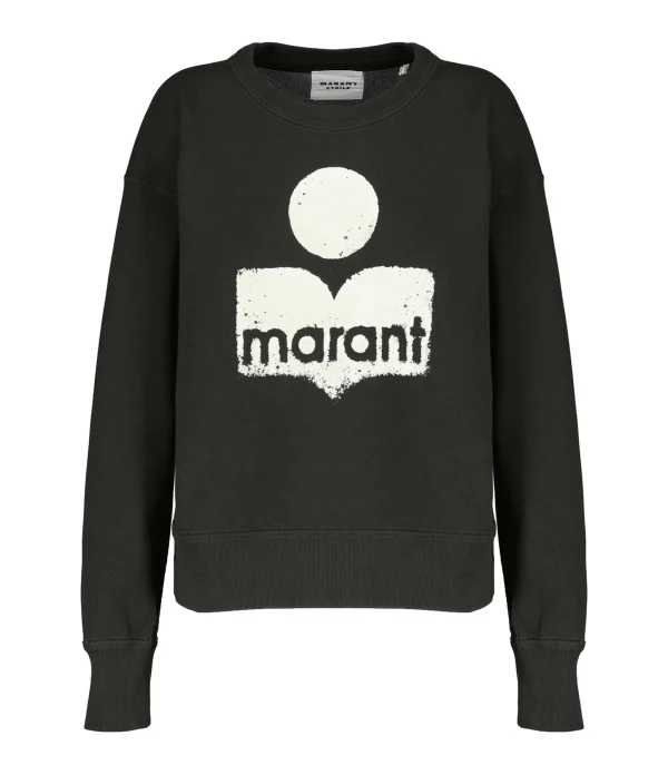 MARANT ÉTOILE Sweatshirt Mobyli Coton Noir Délavé meilleur service 1