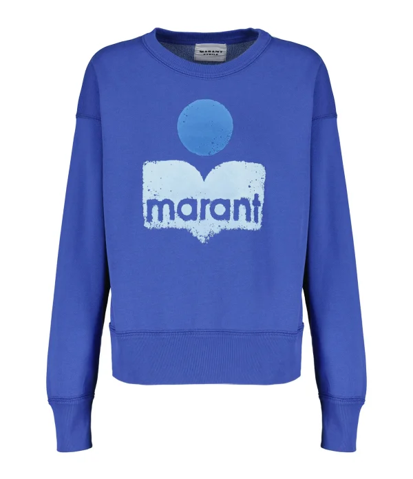 MARANT ÉTOILE Sweatshirt Mobyli Coton Bleu Électrique SOLDES TOUT À 1