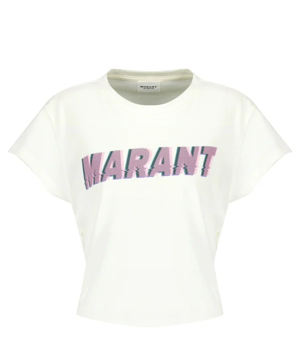 Officielle MARANT ÉTOILE Tee-shirt Zodya Coton Vanille 1