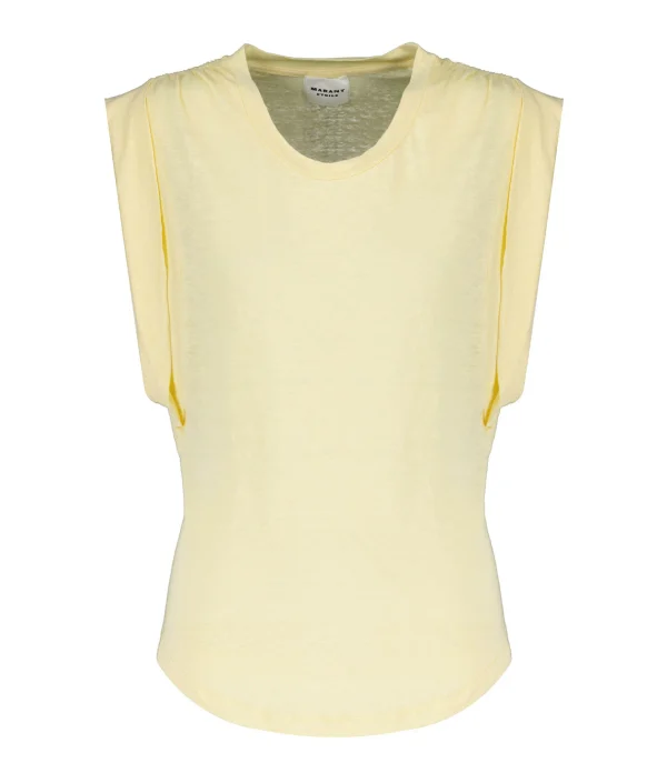 Meilleur Prix Garanti MARANT ÉTOILE Tee-shirt Kotty Lin Jaune Clair 1