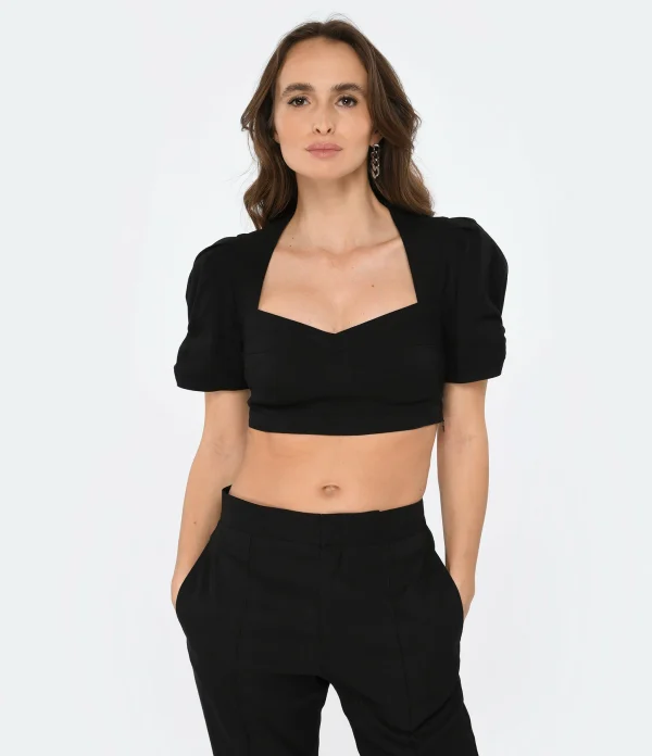 Isabel Marant Top Fania Noir boutique pas cher 4