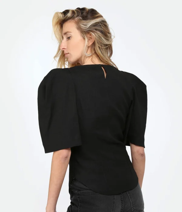 Isabel Marant Top Fergyo Chanvre Noir exclusivement disponibles 4