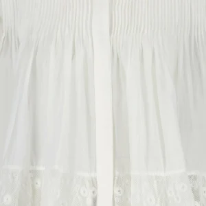 mode pas cher Isabel Marant Chemise Mikia Coton Dentelle Blanc 9