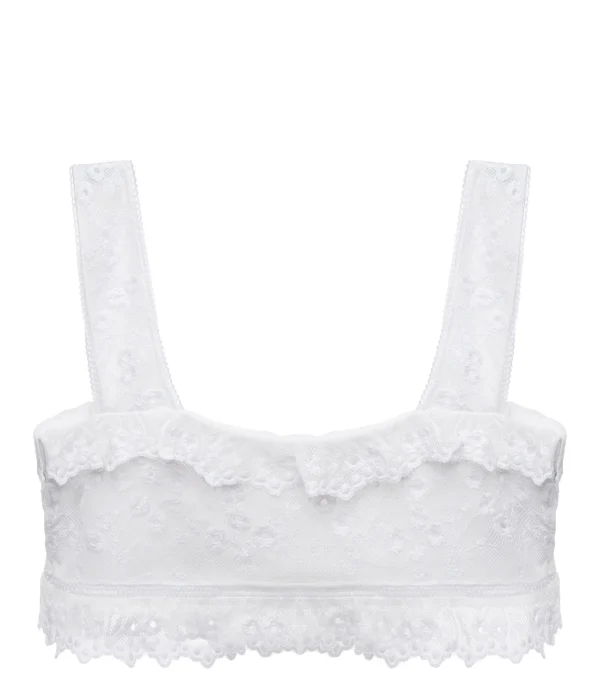 Nouvelle tendance Isabel Marant Top Mecelia Dentelle Blanc 1