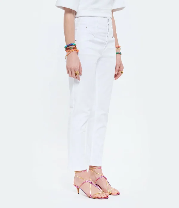 marques pas cher Isabel Marant Jean Niliane Denim Blanc 5