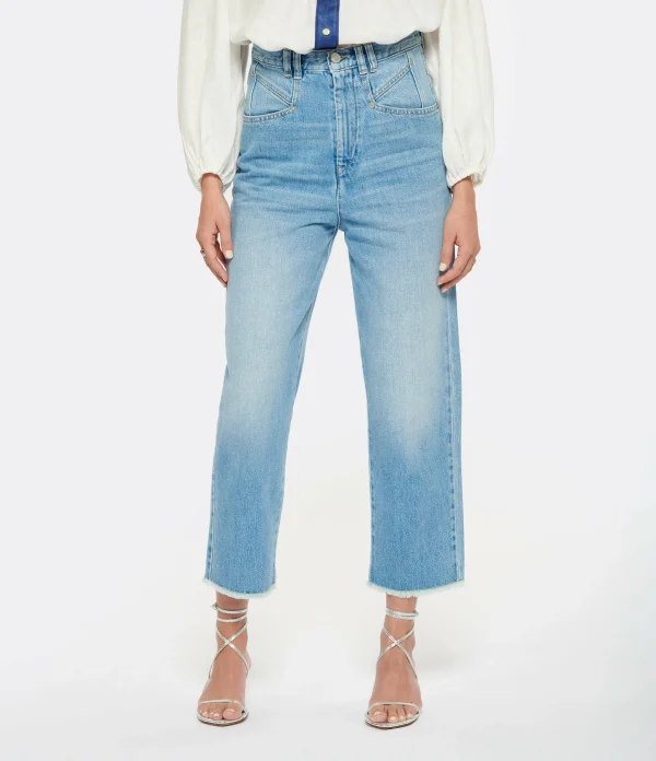 Isabel Marant Jean Dilali Coton Bleu Clair a Prix Discount 4