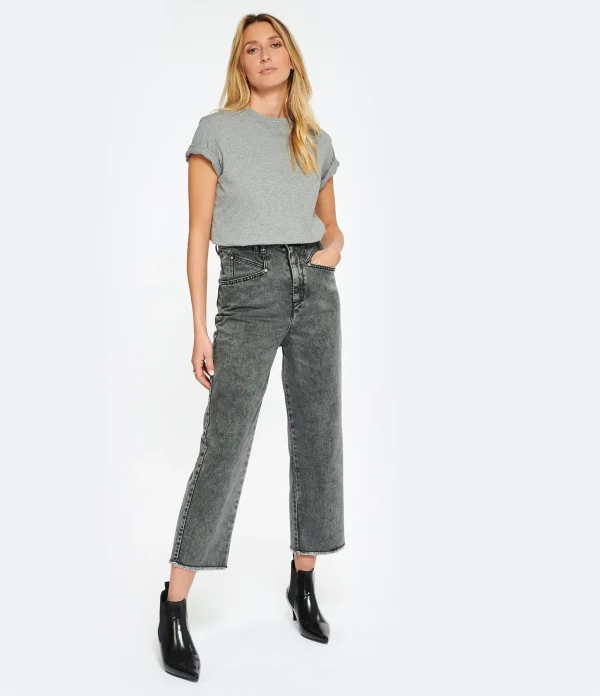 Isabel Marant Jean Dilali Coton Gris Pas Cher Magasin Soldes 3