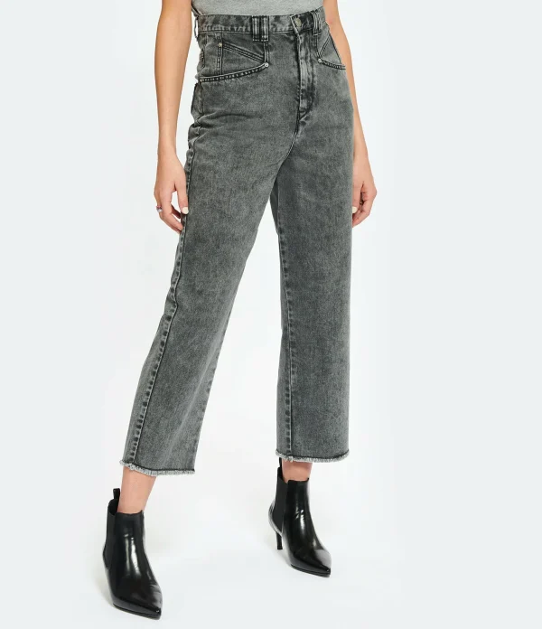 Isabel Marant Jean Dilali Coton Gris Pas Cher Magasin Soldes 4