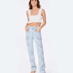 des prix incroyables Isabel Marant Jean Vokayo Coton Bleu Clair 13