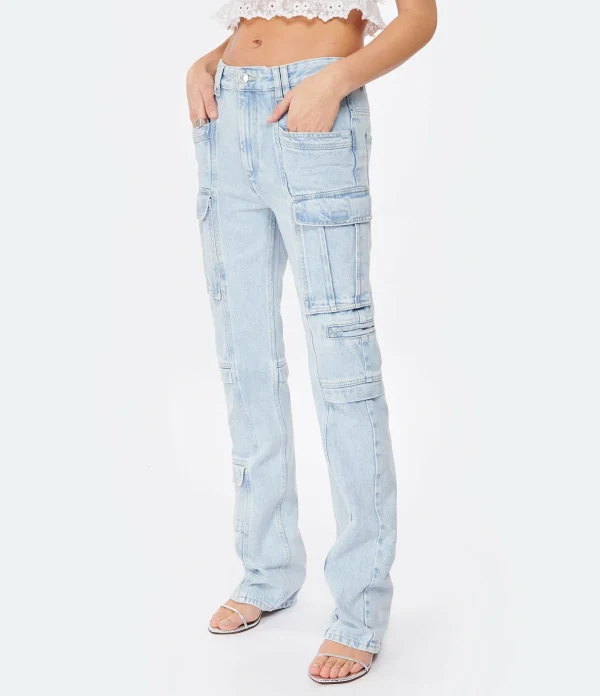 des prix incroyables Isabel Marant Jean Vokayo Coton Bleu Clair 5