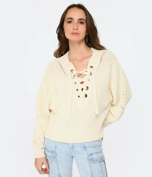 fashion pas cher Isabel Marant Pull Laley Coton Écru 4