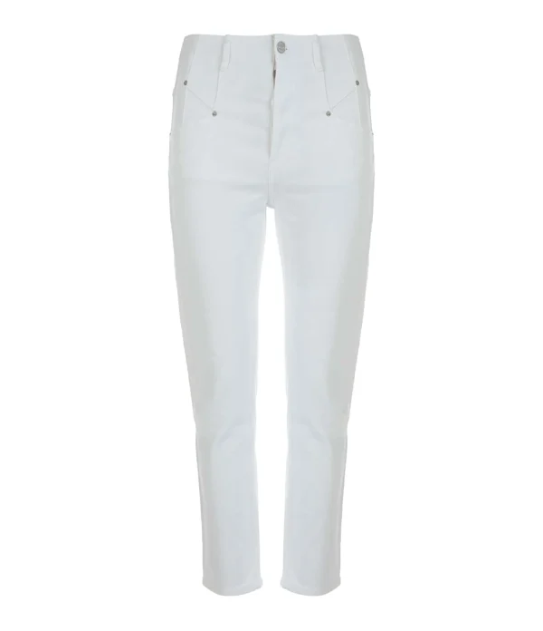 marques pas cher Isabel Marant Jean Niliane Denim Blanc 1