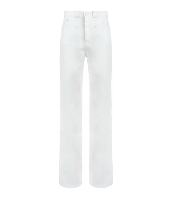 acheter en ligne Isabel Marant Jean Lemony Denim Blanc 1