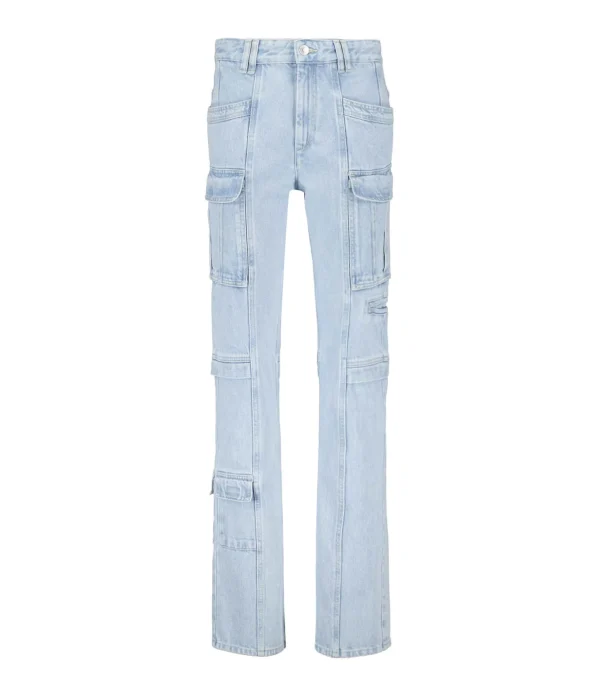 des prix incroyables Isabel Marant Jean Vokayo Coton Bleu Clair 1