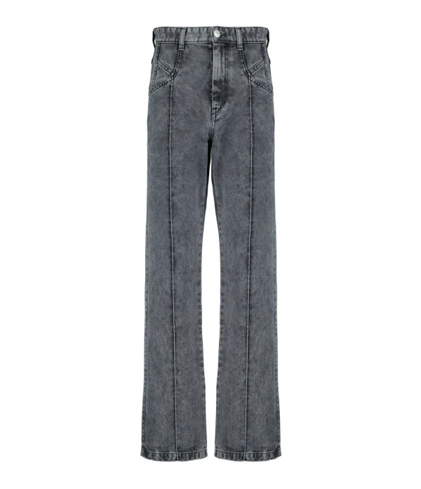 Isabel Marant Jean Nadege Coton Gris De Qualité 1