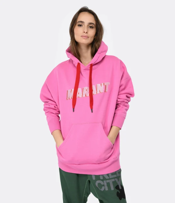 Isabel Marant Sweatshirt Homme Miley Coton Rose soldes pas cher 4