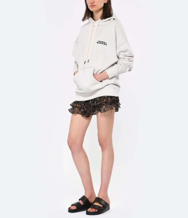 qualité supérieure Isabel Marant Sweatshirt Hoodie Scott Coton Écru 5