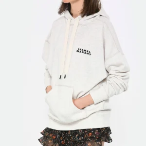 qualité supérieure Isabel Marant Sweatshirt Hoodie Scott Coton Écru 11