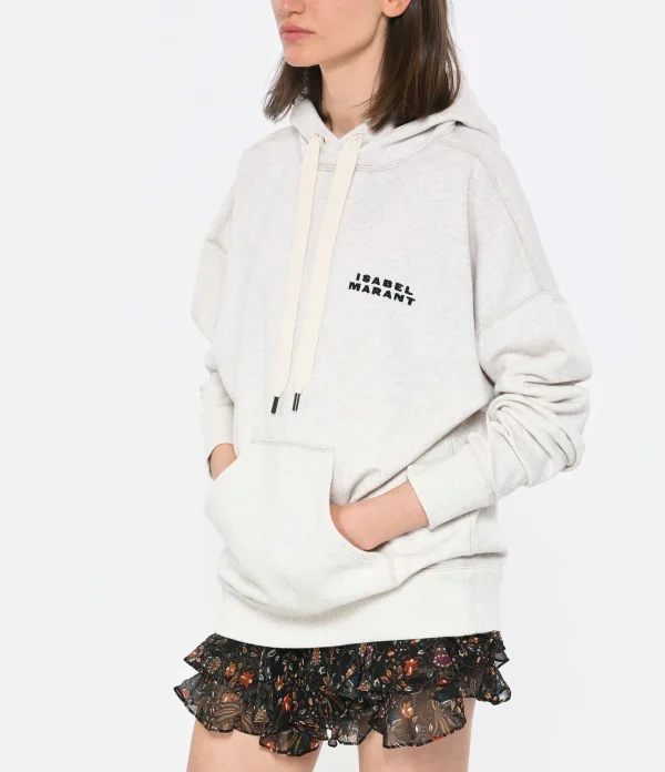 qualité supérieure Isabel Marant Sweatshirt Hoodie Scott Coton Écru 4