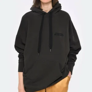 soldes en ligne Isabel Marant Sweatshirt Hoodie Scott Coton Noir Délavé 11