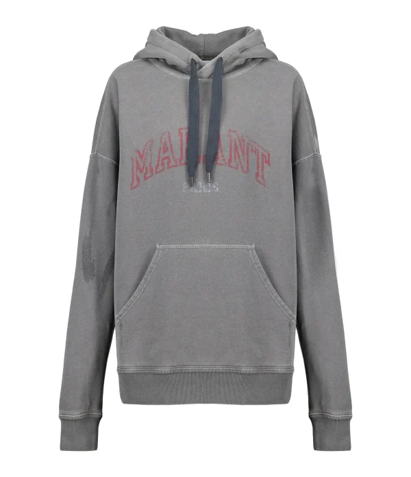 magasin solde Isabel Marant Sweatshirt Homme Miley Coton Gris Délavé 1