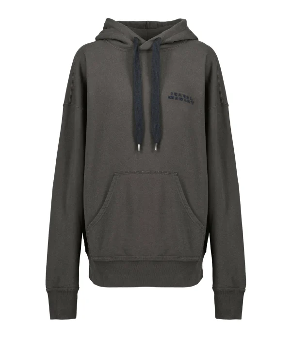 soldes en ligne Isabel Marant Sweatshirt Hoodie Scott Coton Noir Délavé 1