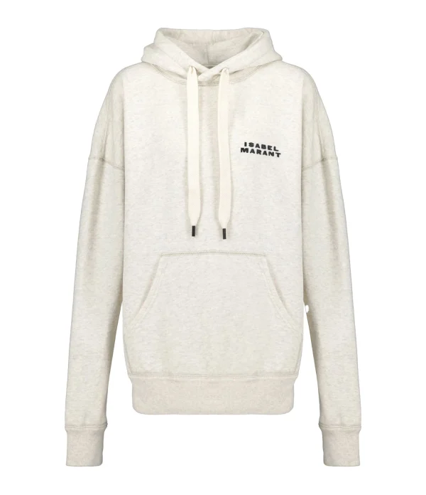 qualité supérieure Isabel Marant Sweatshirt Hoodie Scott Coton Écru 1