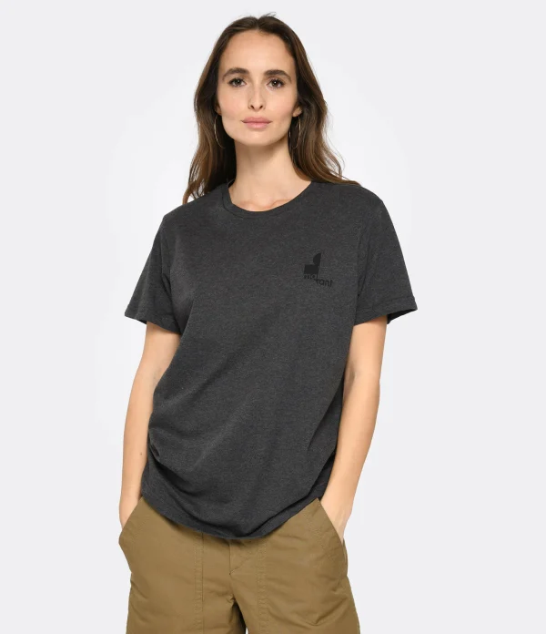 Isabel Marant Tee-shirt Homme Zafferh Coton Anthracite magasin 4