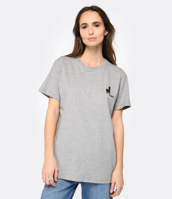 Isabel Marant Tee-shirt Homme Zafferh Coton Gris Clair magasins pour 4