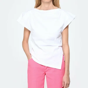 Isabel Marant Tee-shirt Sebani Coton Blanc boutique en ligne 8