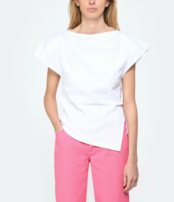 Isabel Marant Tee-shirt Sebani Coton Blanc boutique en ligne 3