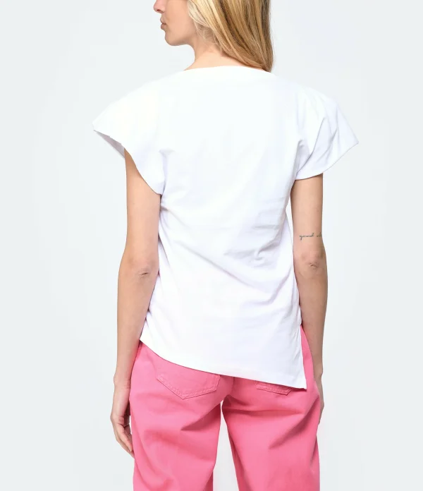 Isabel Marant Tee-shirt Sebani Coton Blanc boutique en ligne 4