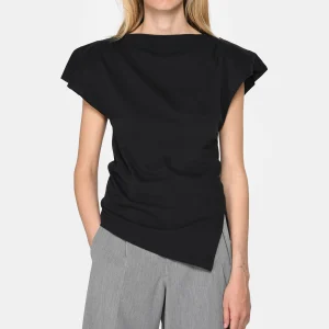 Isabel Marant Tee-shirt Sebani Coton Noir grossiste en ligne 8