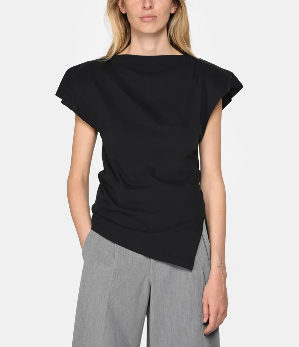 Isabel Marant Tee-shirt Sebani Coton Noir grossiste en ligne 3