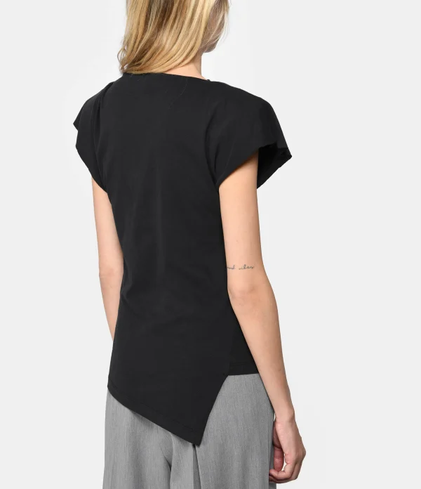 Isabel Marant Tee-shirt Sebani Coton Noir grossiste en ligne 5