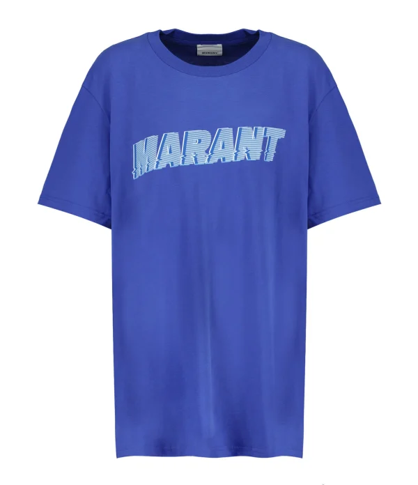 offre spéciale Isabel Marant Tee-shirt Homme Honore Coton Bleu Électrique 1