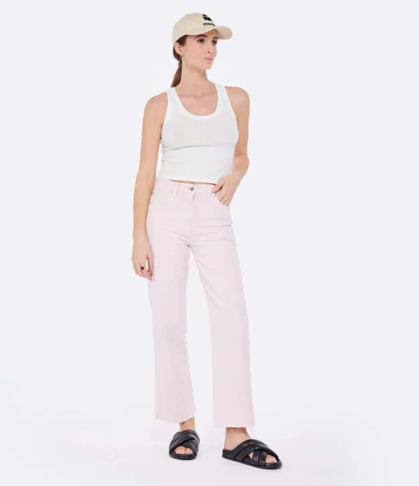 IRO Jean Aiden Coton Rose Clair outlet soldes 4