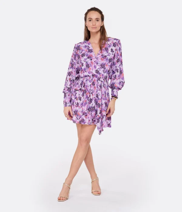 haute qualité IRO Robe Madea Imprimé Violet 3