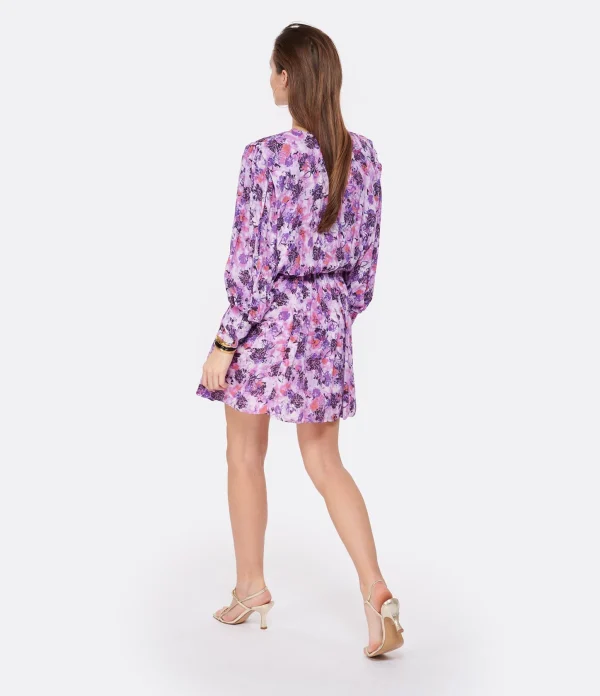 haute qualité IRO Robe Madea Imprimé Violet 4